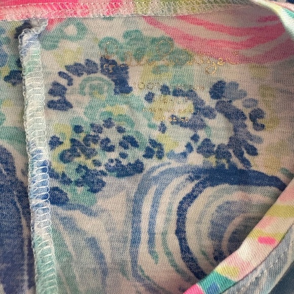 Lilly Pulitzer Girls Mini Lindell Dress Puff Sleeve size 8/10 Large Beach Preppy - Picture 5 of 5